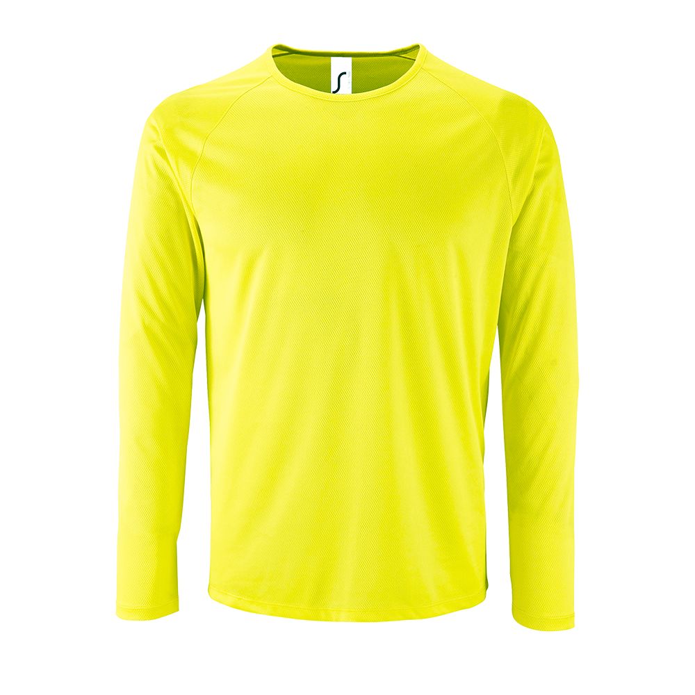 Футболка с длинным рукавом Sporty LSL Men желтый неон в Санкт-Петербурге